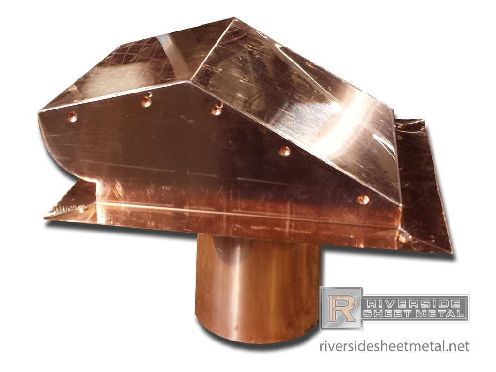 Custom Static Copper Dryer Vent With Flapper Riverside Sheet Metal 