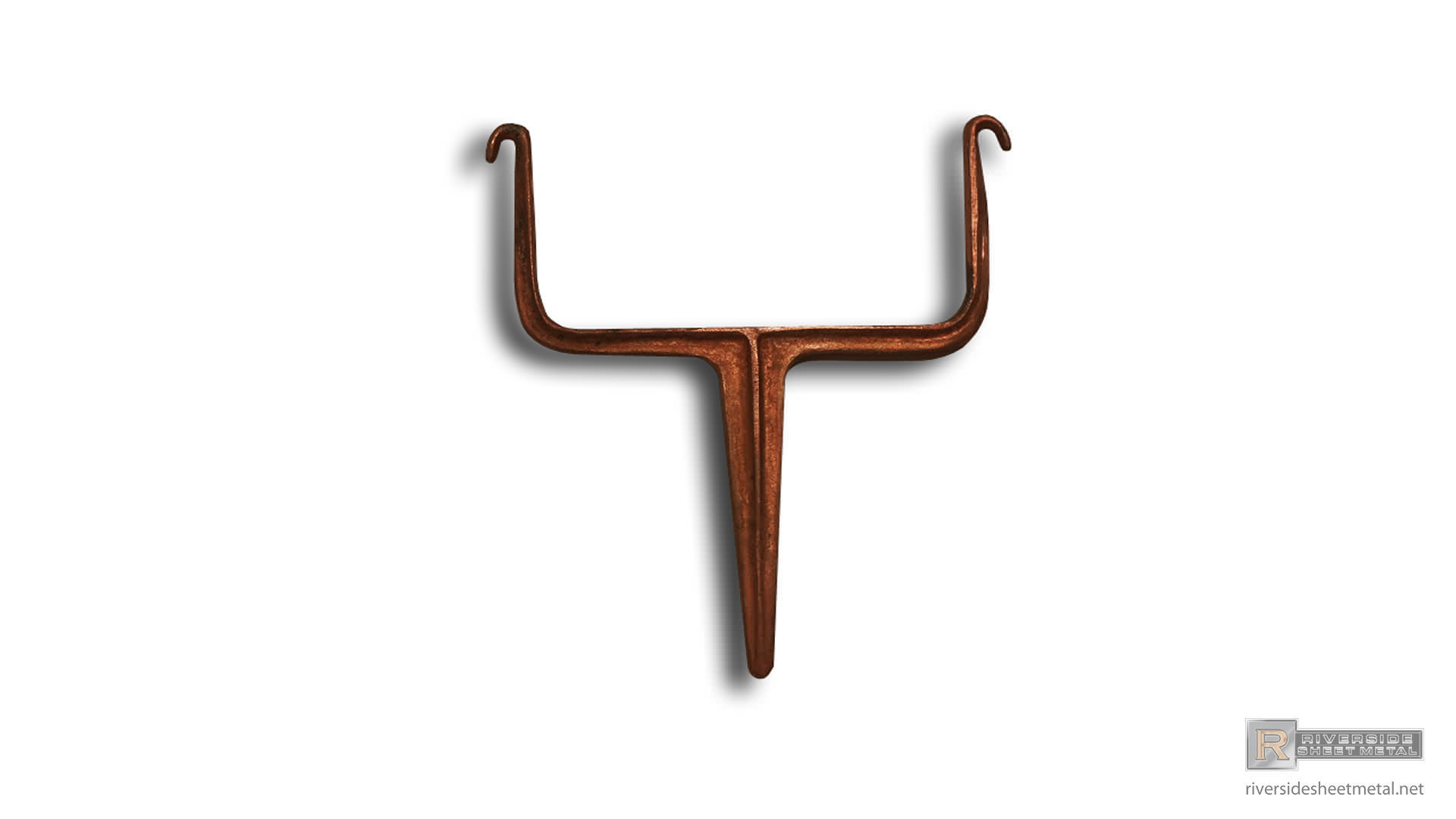 Square copper or galvanized steel wood hook for downspouts - 2 x