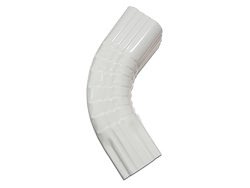 Square corrugated gutter elbow