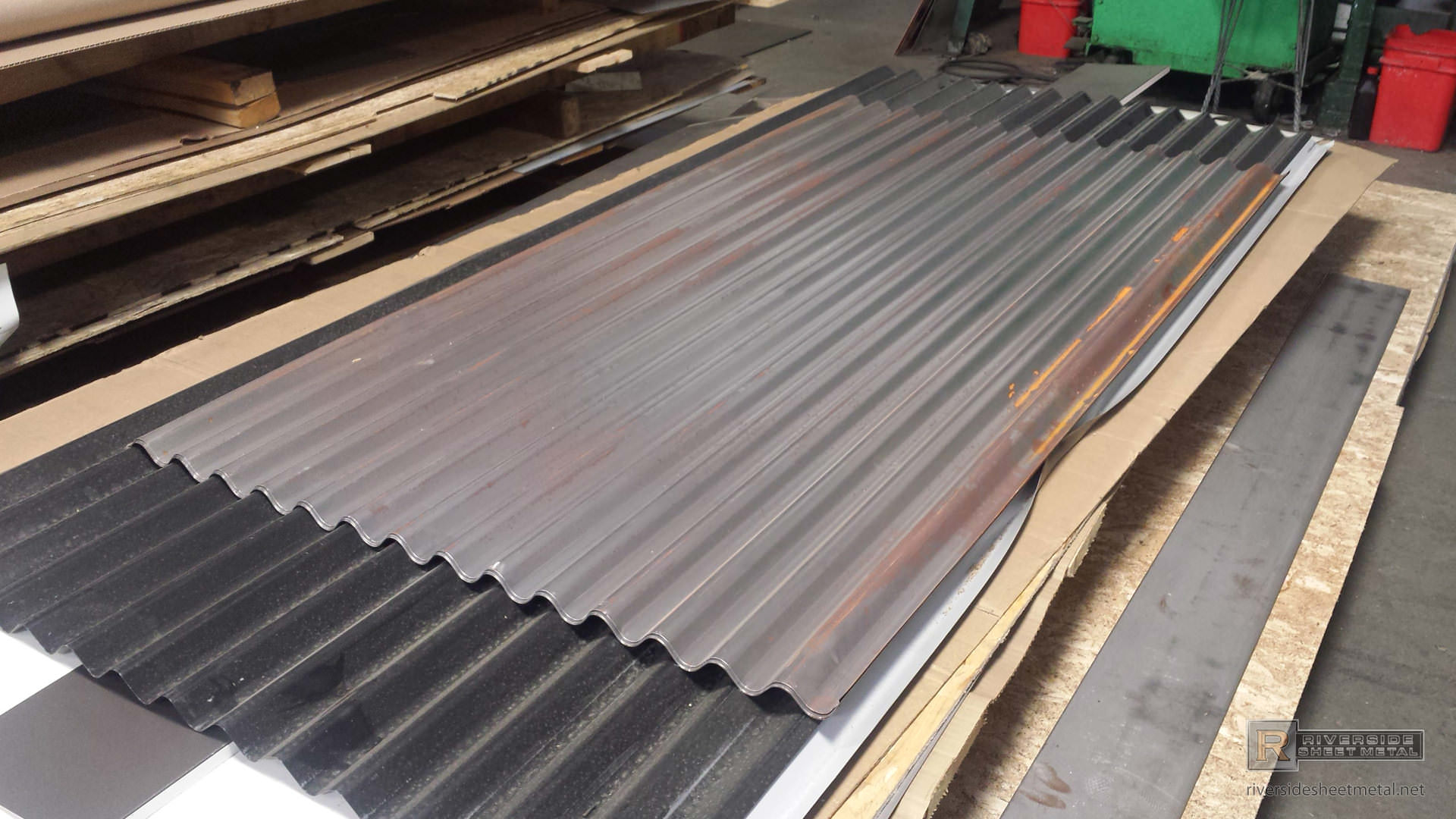 corrugated steel roofing